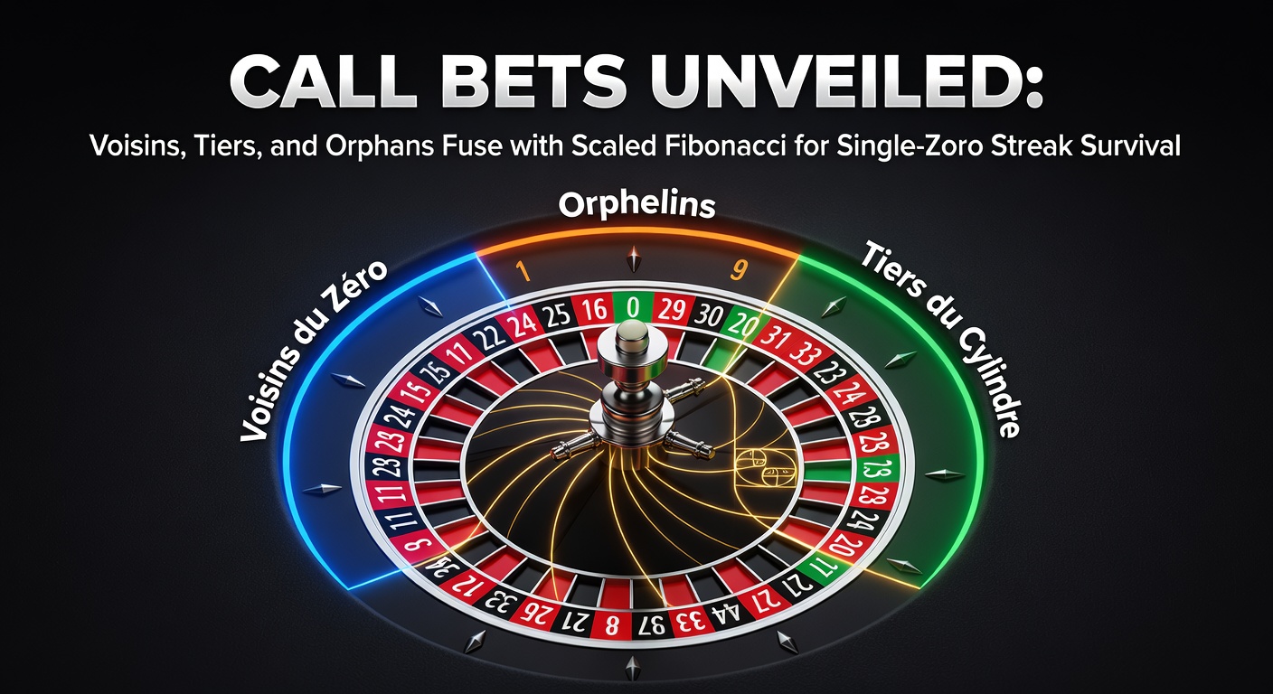 Illustration of a single-zero roulette wheel highlighting Voisins, Tiers, and Orphelins sectors with Fibonacci sequence overlay