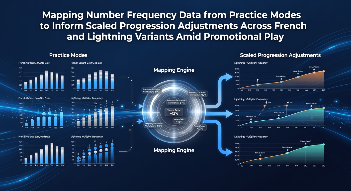 Roulette wheel with overlaid frequency heatmaps from practice sessions transitioning into live French and Lightning variants