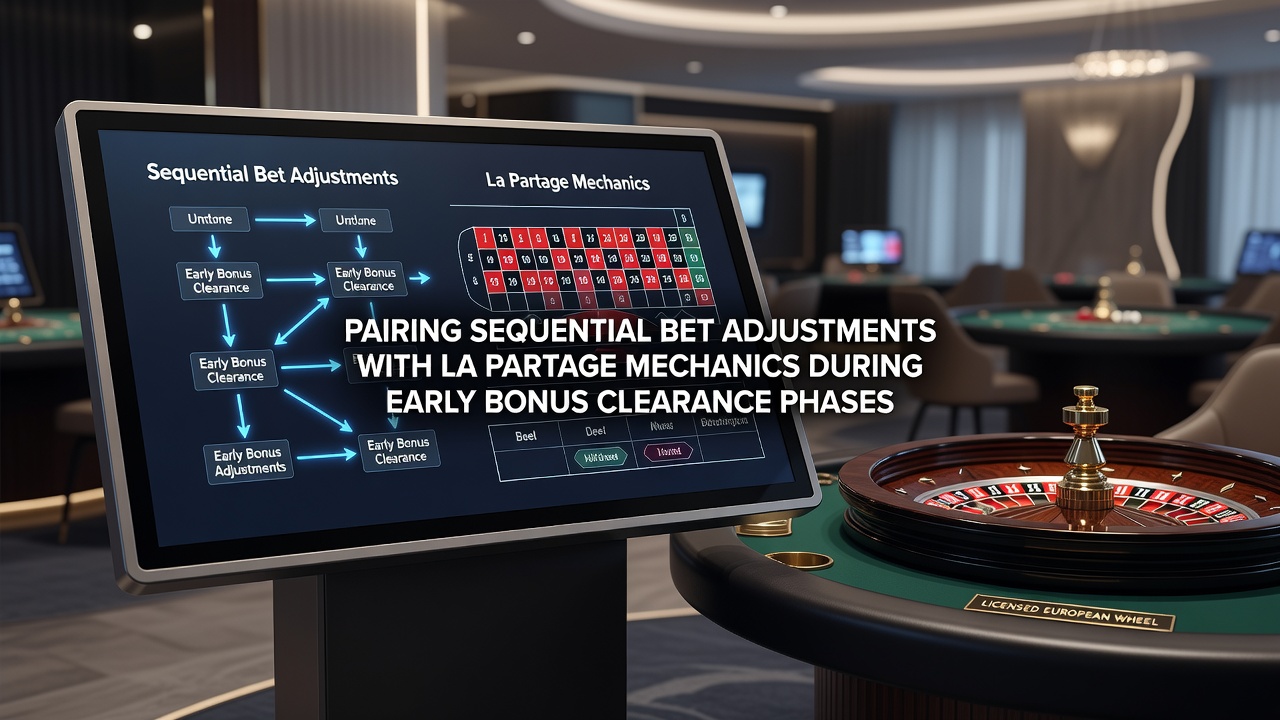 European roulette wheel with La Partage rule indicators and bonus progress trackers displayed on a licensed platform interface