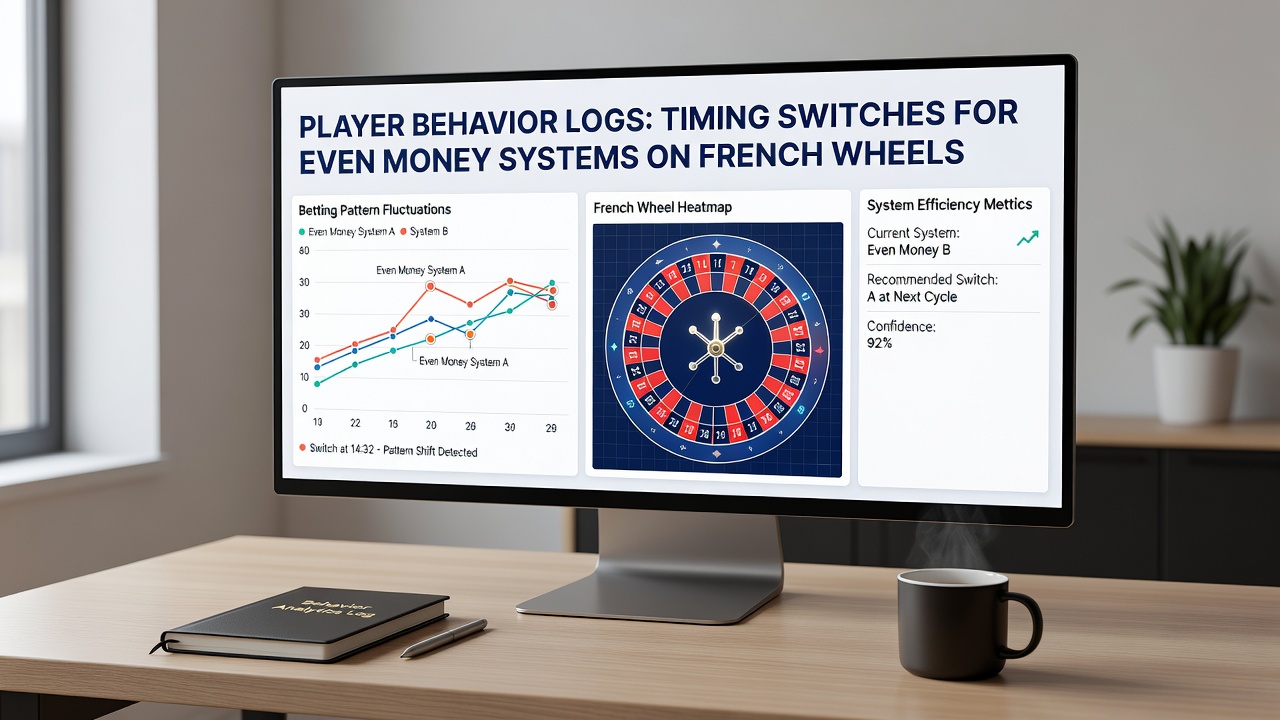 Detailed player log excerpts illustrating transitions between even-money betting systems