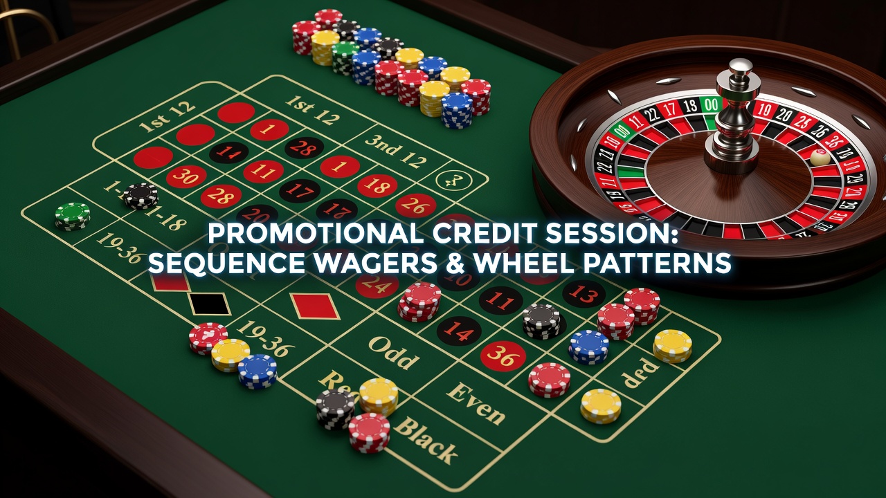 Roulette wheel sections aligned with sequence betting patterns during promotional play sessions