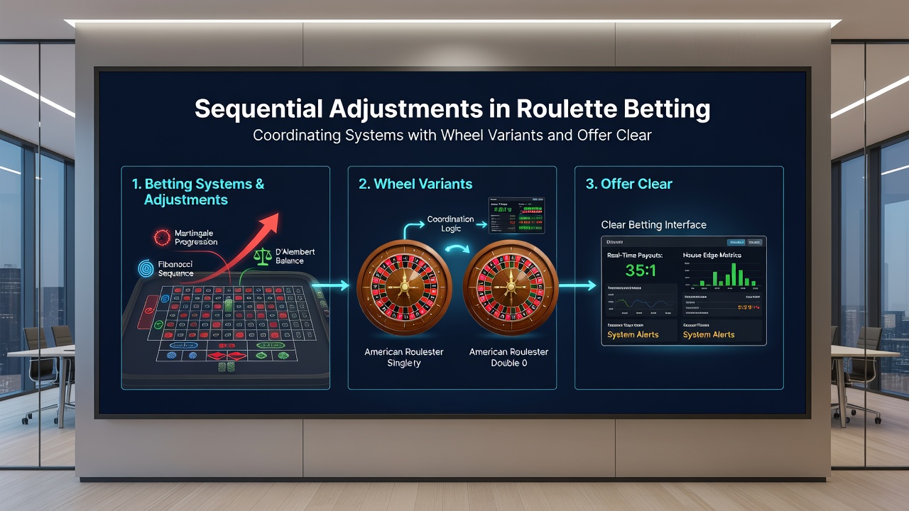 Split view of European and American roulette layouts with overlaid progression charts