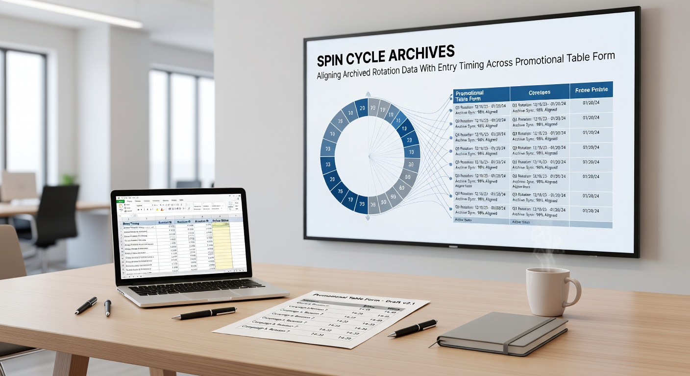 Detailed view of timing synchronization between archived spins and promotional table activation points