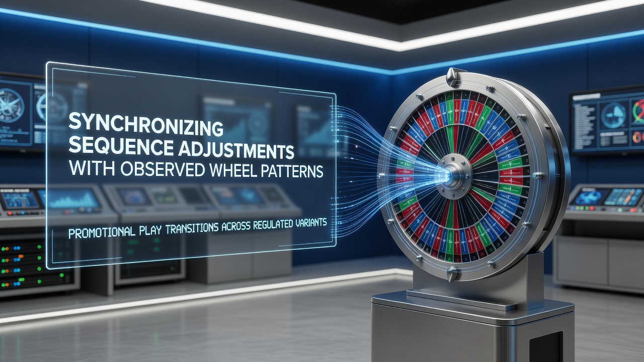 Roulette wheel with overlaid sequence charts showing pattern synchronization during promotional transitions