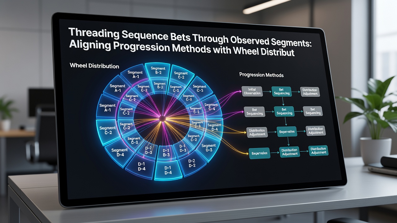 Detailed view of roulette wheel segments and bet progression alignment during a monitored session